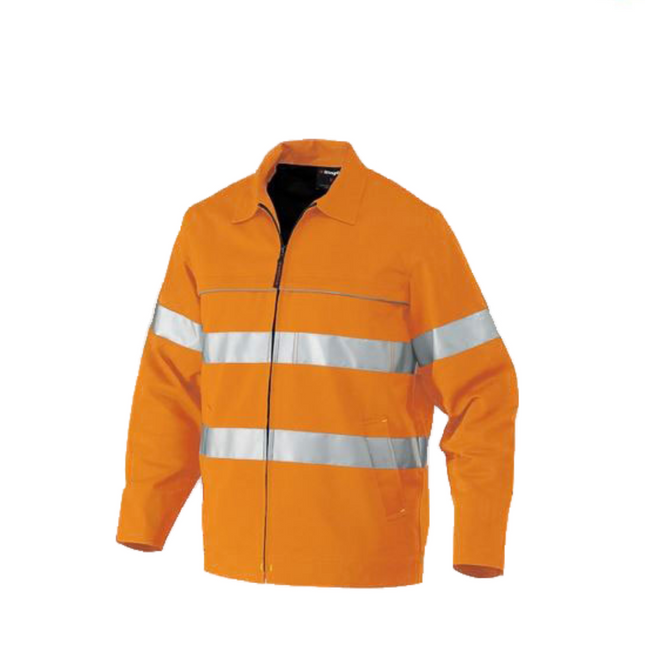 KingGee Mens Reflective Nano-Tex Hi-Vis Heavy Duty Cotton Jacket Work K55805-KarWorkwear