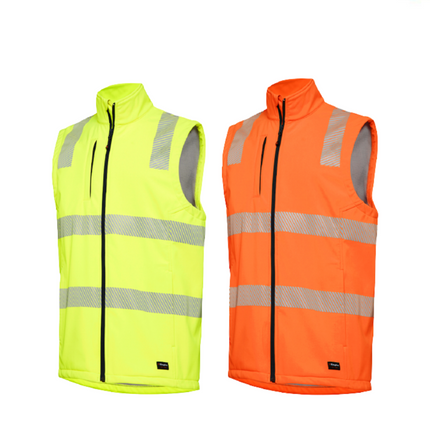 KingGee Mens Reflective Soft Shell Vest Durable Ripstop Fleece Waterproof K55025-KarWorkwear