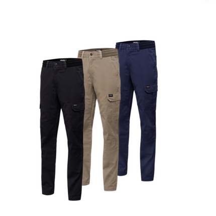 KingGee Mens Rib Comfy Waist Pant Tough Waistband Work Safety Drawstring K13005-KarWorkwear