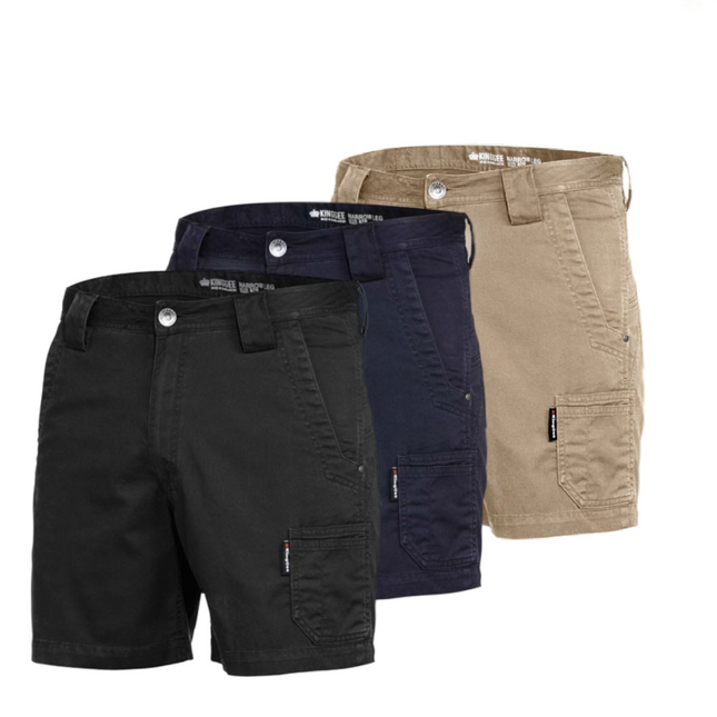 KingGee Mens Tradie Summer Short Shorts Workwear Narrow Fit Comfort K17330-KarWorkwear