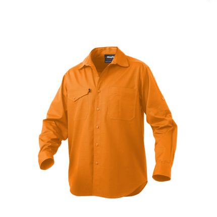 KingGee Mens Workcool 2 Hi-Vis Shirt Long Sleeve Comfort Work Lightweight K54805-KarWorkwear