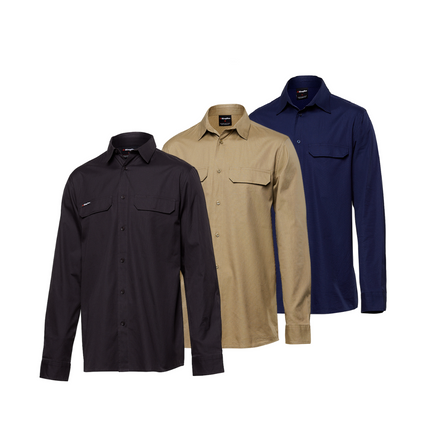 KingGee Mens Workcool Pro Shirt Long Sleeve Stretch Ripstop Durable Work K14021-KarWorkwear