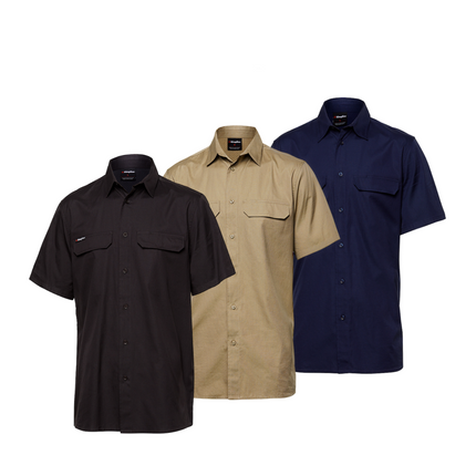 KingGee Mens Workcool Pro Shirt S/S Tough Stretch Ripstop Cotton Work K14022-KarWorkwear