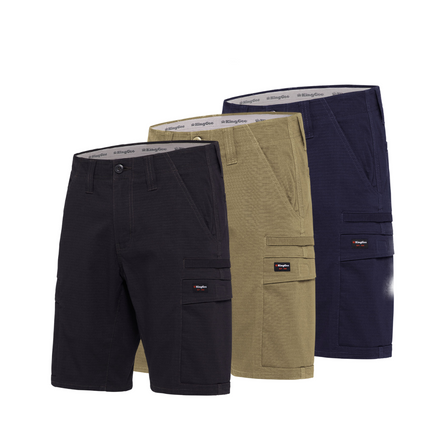 KingGee Mens Workcool Pro Shorts Comfort Stretch Work Cargo Tough Ripstop K17006-KarWorkwear