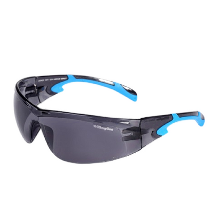 KingGee Unisex Drill Smoke Grey Work Safety Glasses Clear Lens K99073-KarWorkwear