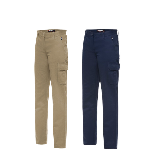 KingGee Women's Work Pants Improved Fit Comfy Cotton Drill Work Safety K43530-KarWorkwear
