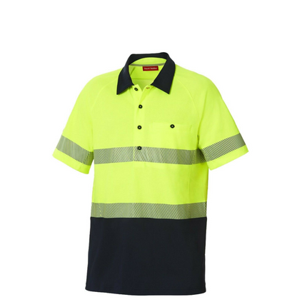 Hard Yakka Koolgear Hi-Vis Short Sleeve Polo Light 2 Tone Work Shirt Y11383-KarWorkwear