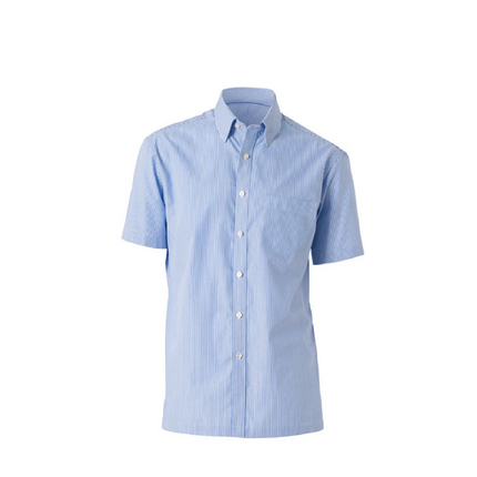 NNT Mens Cotton Shirt Formal Stripe Long Sleeve Cutaway Collar Business CATD77-KarWorkwear
