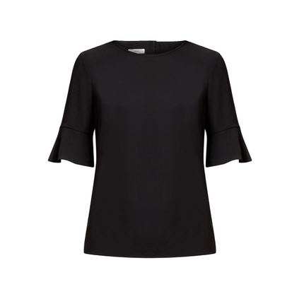 NNT Womens French Georgette Fluted Sleeve Formal Top Lightweight Business CATUBZ-KarWorkwear