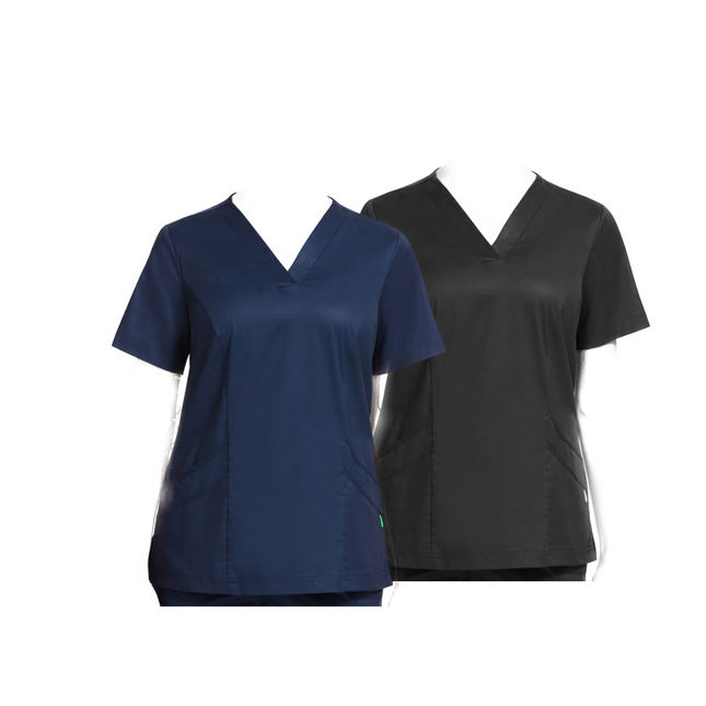 NNT Womens Nightingale V-Neck Classic Nurse Scrub Top Hip Pocket Workwear CATU5F-KarWorkwear