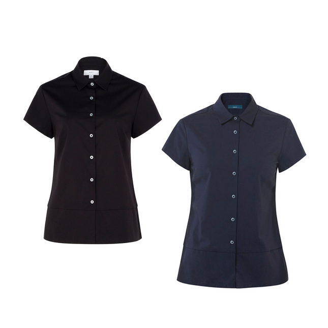 NNT Womens Stretch Cotton Blend Cap Sleeve Formal Shirt Comfy Business CATU2K-KarWorkwear