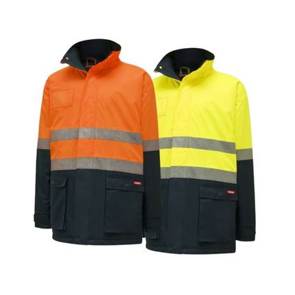 Hard Yakka Core Bomber Jacket Hi-Vis Taped Quilted Waterproof Y06685-KarWorkwear