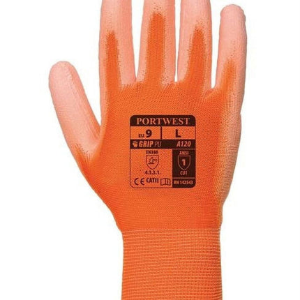 A120 Work Gloves PU Palm Dipped Abrasion and Tear Resistant Black, Large-KarWorkwear