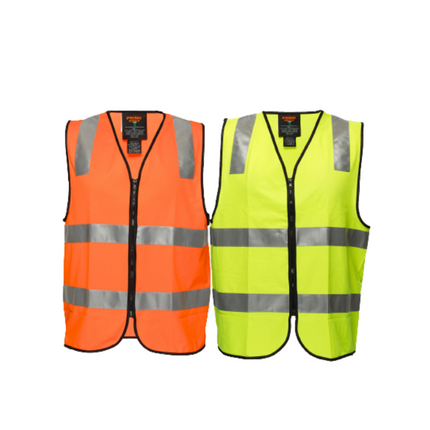 Portwest Mens Day or Night Safety Vest Taped Lightweight Reflective Safety MZ102-KarWorkwear