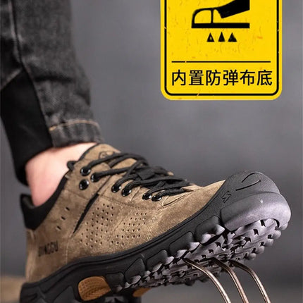 New Indestructible Shoes Work Sneakers Steel Toe Cap Safety Shoes Men Boots Anti-smash Anti-puncture Work Boots Security-KarWorkwear