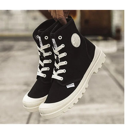 New Fashion High-top Mens Boots Outdoor Comfortable Mens Casual Boots Jungle Mountaineering Men Shoes Wide Bottom Platform Boots-KarWorkwear