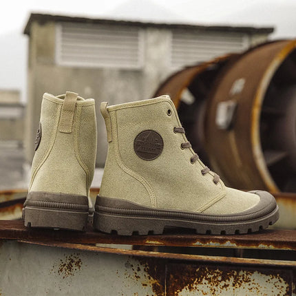 New Fashion High-top Mens Boots Outdoor Comfortable Mens Casual Boots Jungle Mountaineering Men Shoes Wide Bottom Platform Boots-KarWorkwear