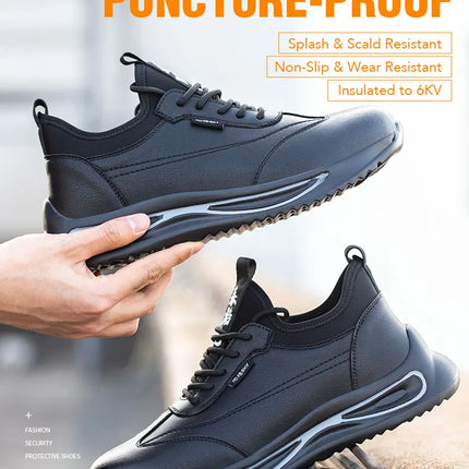 Safety Shoes Men for Work SteelToe Free Shipping Industrial Boots Man Protection for the Feet Smash-Proof Waterproof-KarWorkwear