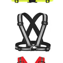 Reflective Safety Vests Lightweight Adjustable Elastic Vest Jacket Hi Vis Reflective Strips for Traffic Control Running Cycling