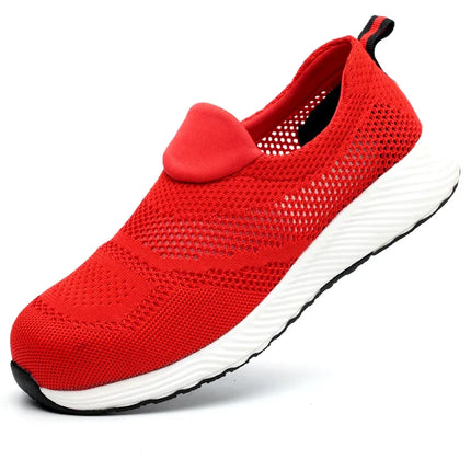 New 2022 Summer Breathable Men Casual Shoes Steel Toe Cap Indestructible Safety Working Shoes Outdoor Men Footwear-KarWorkwear