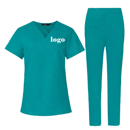 Short Sleeve Scrub Top Surgical Medical Uniform Women Nursing Uniform Nurse Workwear Dentist Surgery Uniform Scrub Blouse Unisex-KarWorkwear