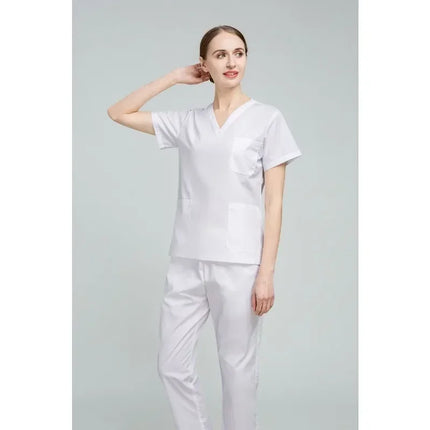 High Quality Scrubs Medical Uniforms Women Nurse Uniform Thin Breathable Medical Scrub Tops Elastic Scrubs Pants Doctor Workwear-KarWorkwear