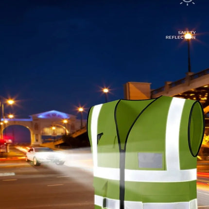 Reflective Safety Vest Bright Color Multi-pocket Traffic Vest Railway Coal Miners Uniform Breathable Reflective Vest-KarWorkwear
