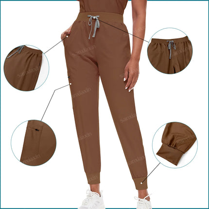 Short Sleeves V Neck Hospital Uniforms Unisex Nurse Uniform Medical Scrubs Set Doctor Surgical Scrubs Nursing Uniform Jogger Set-KarWorkwear