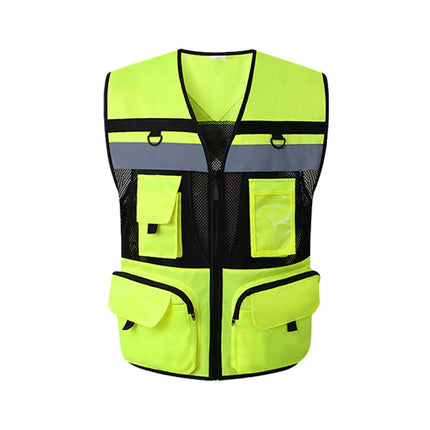 Reflective Vest with Pockets Comfortable for Parking Attendants Yellow L