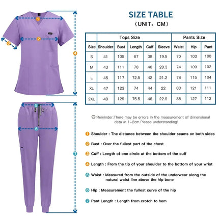 Multilcolors Hospital Medical Scrub Suits Uniform Women Men Scrubs Set Beauty Work Clothes Nurse Accessories Dental Surgery Suit-KarWorkwear