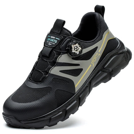 Rotating Button Men Shoes Security Sneakers Steel Toe Shoes Puncture-Proof work Shoes Anti-smash Sport Safety Shoes Protective-KarWorkwear