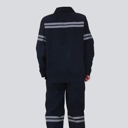 Sweat-absorbent Work Attire High Visibility Workwear Set Reflective Jacket Pants Trousers for Safety Welding Repairman Uniform-KarWorkwear