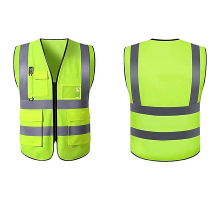 Reflective Safety Vest Bright Color Multi-pocket Traffic Vest Railway Coal Miners Uniform Breathable Reflective Vest-KarWorkwear