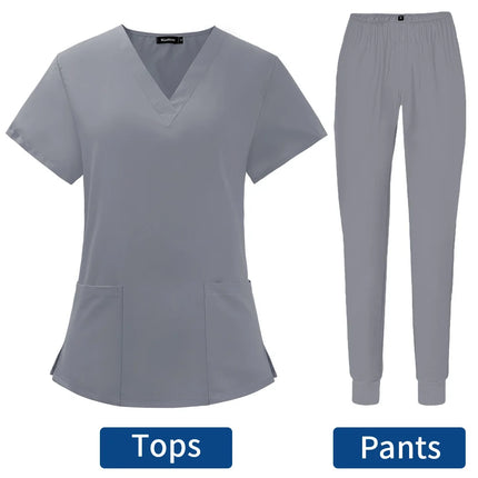 Lab Workwear Surgical Uniforms Jogging Suits Nurse Work Clothes Pet Clinic Uniforms Veterinary Work Sets High Quality Wholesale-KarWorkwear