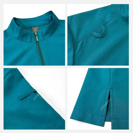 Hospital Doctor Nursing Uniform Women Wholesale Casual Short Sleeved V-neck Jogger Suits Nurse Pharmacy Working Medical Uniforms-KarWorkwear