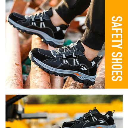Latest 2023 Steel Toe Cap Climbing Shoes Indestructible Anti Nail Safety Work Shoes Anti Smashing Male Footwear Boots-KarWorkwear