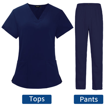 Pet Grooming Doctor Uniforms Non-sticky Hair Nurse Women Thin and Light Fabric Medical Clothes for Summer Clinical Uniform Woman-KarWorkwear
