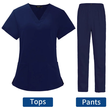 Pet Grooming Doctor Uniforms Non-sticky Hair Nurse Women Thin and Light Fabric Medical Clothes for Summer Clinical Uniform Woman-KarWorkwear