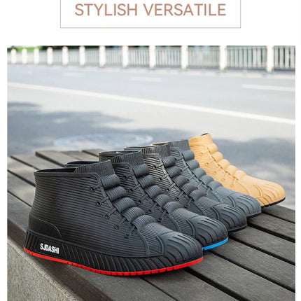 Men Women Short Tube Rain Boots Kitchen Anti-slip Rain Shoes Summer Ankle Outdoor Winter Car Washing Fishing Waterproof Shoes