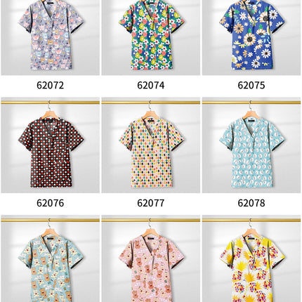 Short Sleeved Custom SPA Uniform Unisex Aesthetic Uniforms Printed Cotton Jacket Tops Fashion Surgical Gown Veterinary Work Wear-KarWorkwear