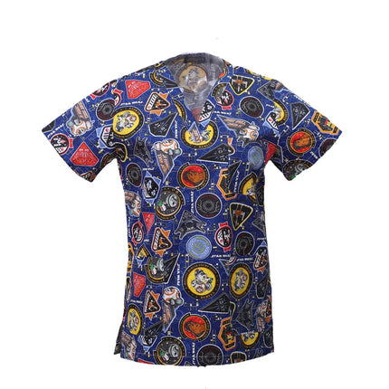 Pet Clinic Vet Work Uniforms Women Nurse Accessories Animal Printed Hospital Doctor Nursing T-Shirt Medical Scrubs Clothes Tops-KarWorkwear