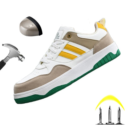 New Casual Safety Sneakers for Men Work Shoes Light Breathable Steel Toe Cap Puncture Proof Security Shoes Unisex Non Slip boots-KarWorkwear