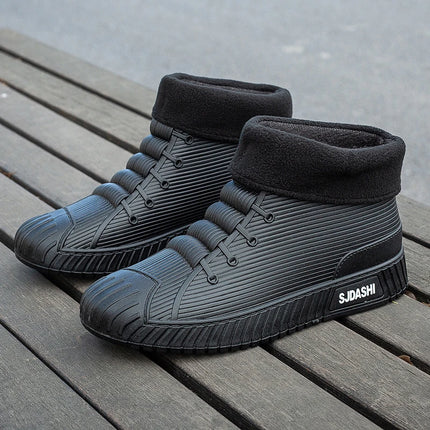 Men Women Short Tube Rain Boots Kitchen Anti-slip Rain Shoes Summer Ankle Outdoor Winter Car Washing Fishing Waterproof Shoes