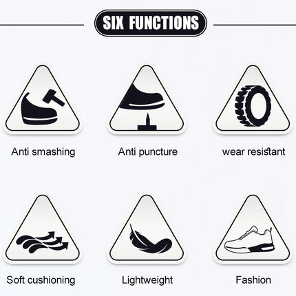 Women's Safety Shoes Steel Toe Anti-Smashing And Anti-Stabbing Breathable Lightweight Work Boots Four Seasons Women's Work Shoes