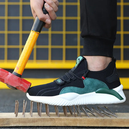 Security Casual Sneakers Men Shoes Work Boots Steel Toe Shoes Anti-smash Anti-puncture Indestructible Shoes Protective Boots-KarWorkwear