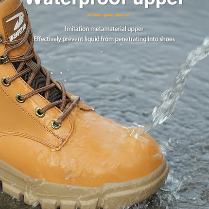 Men Protective Boots Steel Toe Shoes Anti-smash Anti-puncture Work Boots Safety Shoes Indestructible Winter Boots Waterproof-KarWorkwear