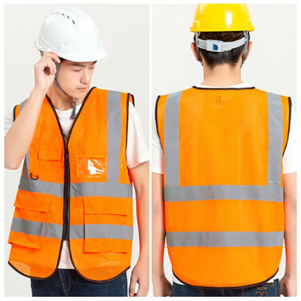 High Visibility Security Reflective Vest Multi-pocket Traffic Vest Miners Uniform Construction Workwear Outdoor Cycling Custom-KarWorkwear