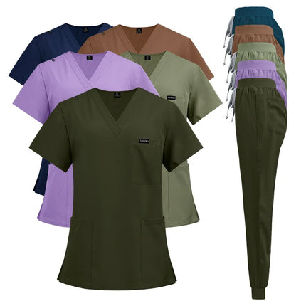 Multilcolors Hospital Medical Scrub Suits Uniform Women Men Scrubs Set Beauty Work Clothes Nurse Accessories Dental Surgery Suit-KarWorkwear