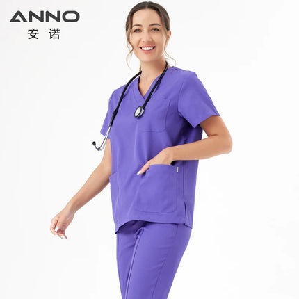 Unisex Medical Scrubs Set New Heat Preservation Thermostatic Fabric Nursing Robe Suit for Winter  Paramedic Coveralls Uniforms
