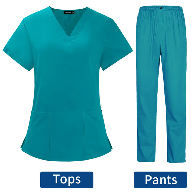 Pet Grooming Doctor Uniforms Non-sticky Hair Nurse Women Thin and Light Fabric Medical Clothes for Summer Clinical Uniform Woman-KarWorkwear